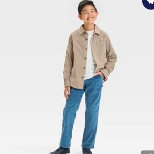 Boys' Fixed Waist Corduroy Chino Pants - Cat & Jack Blue 6